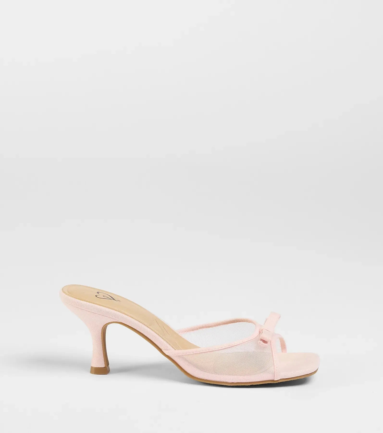 Adorable Bow Mesh Strap Stiletto Mules