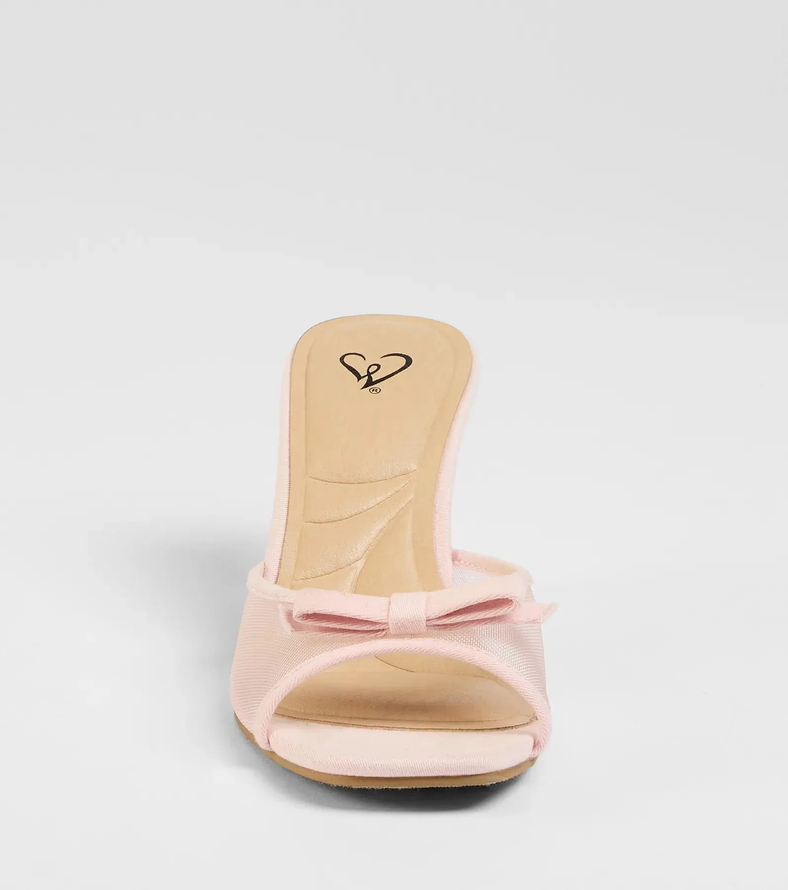 Adorable Bow Mesh Strap Stiletto Mules