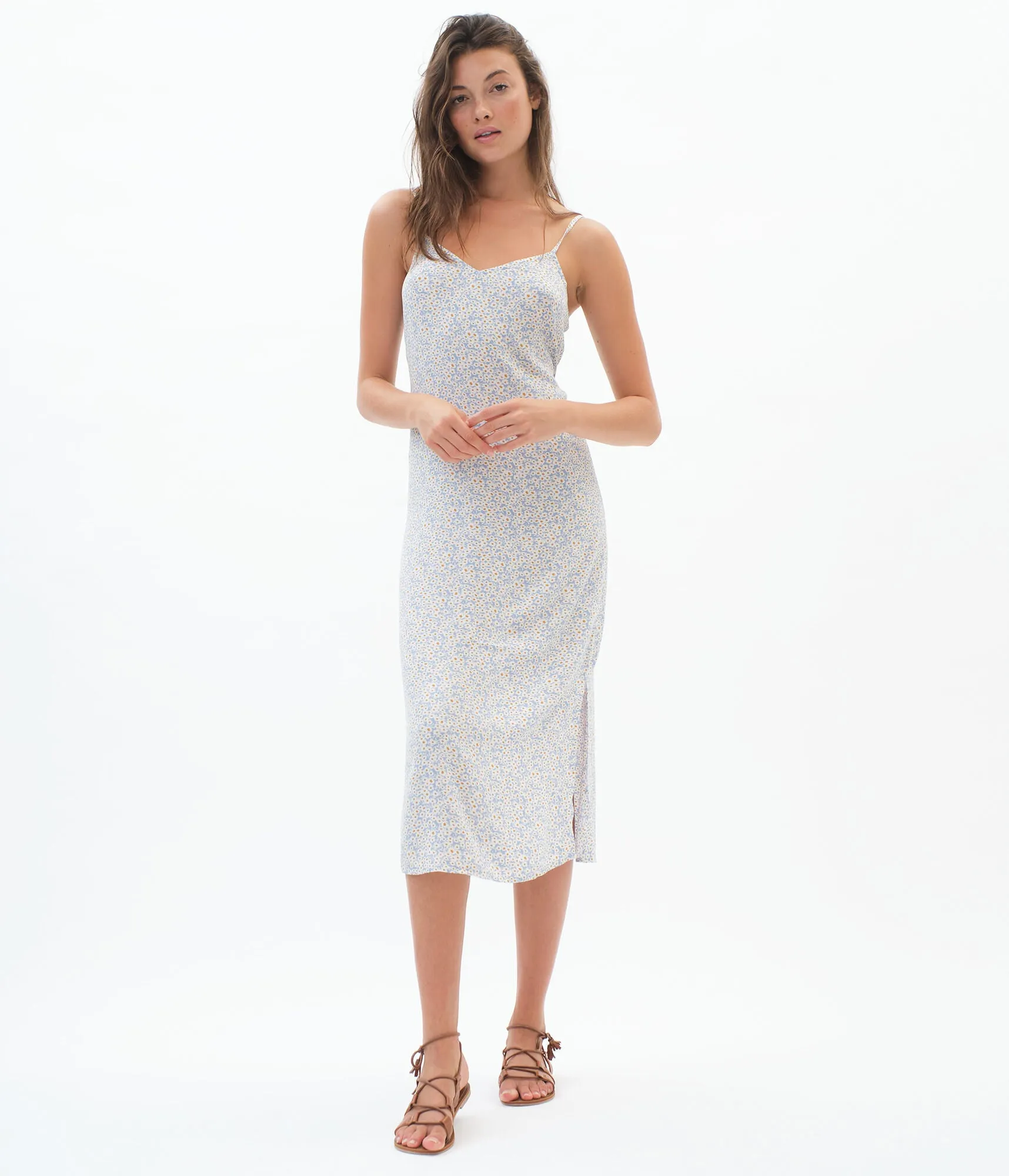 Aeropostale Floral Side-Slit Midi Dress