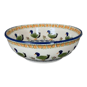 Bowl, Round, 8.5" in "Ducks in a Row" by Manufaktura | M135U-P323