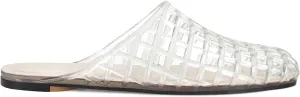 Clear Jelly Flats for Women Closed Toe Mesh Hollow Jellies Mule Sandals Slip On Jelly Slides Casual Comfortable Summer Beach Slipper Sandals