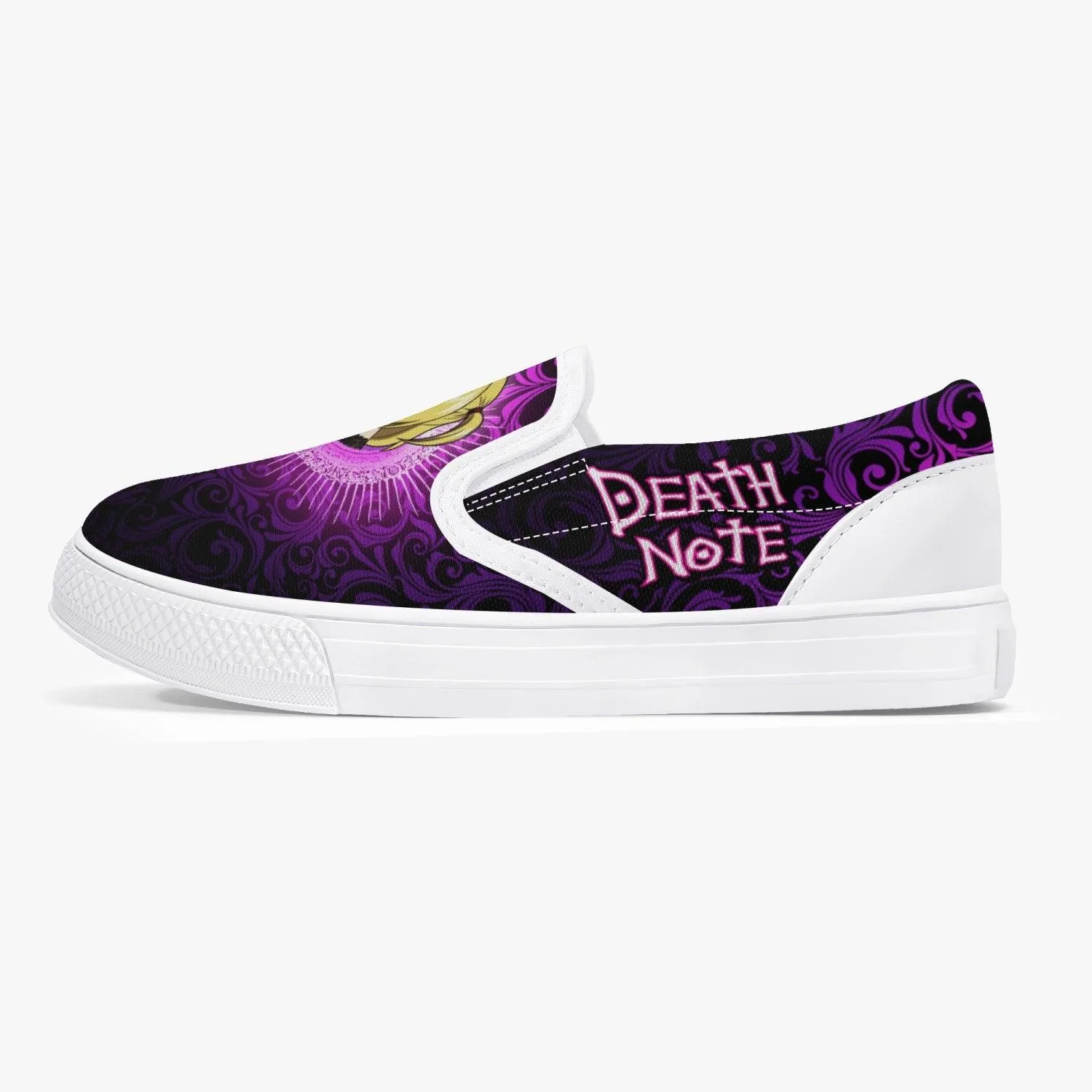 Death Note Misa Purple Kids Slip Ons Anime Shoes