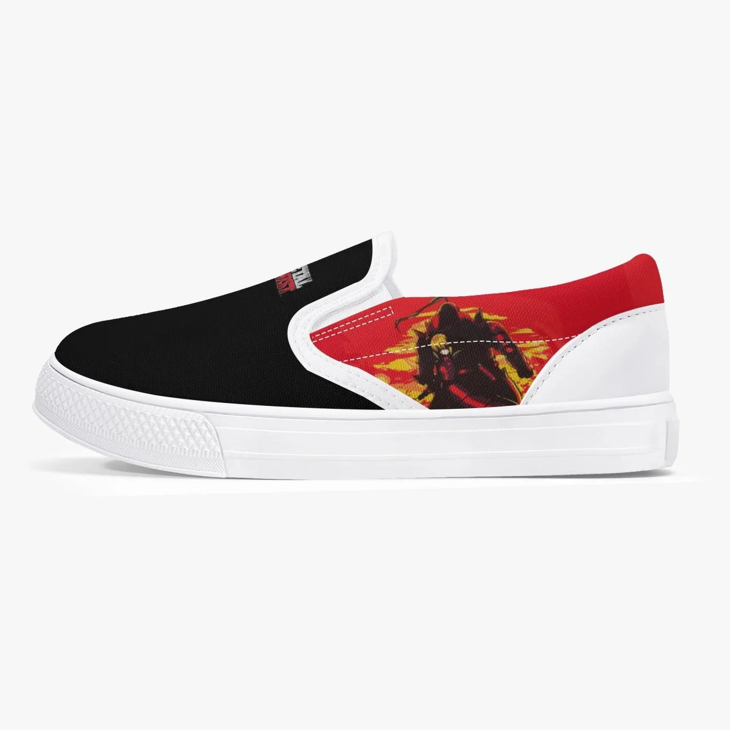 Fullmetal Alchemist Edward Kids Slip Ons Anime Shoes