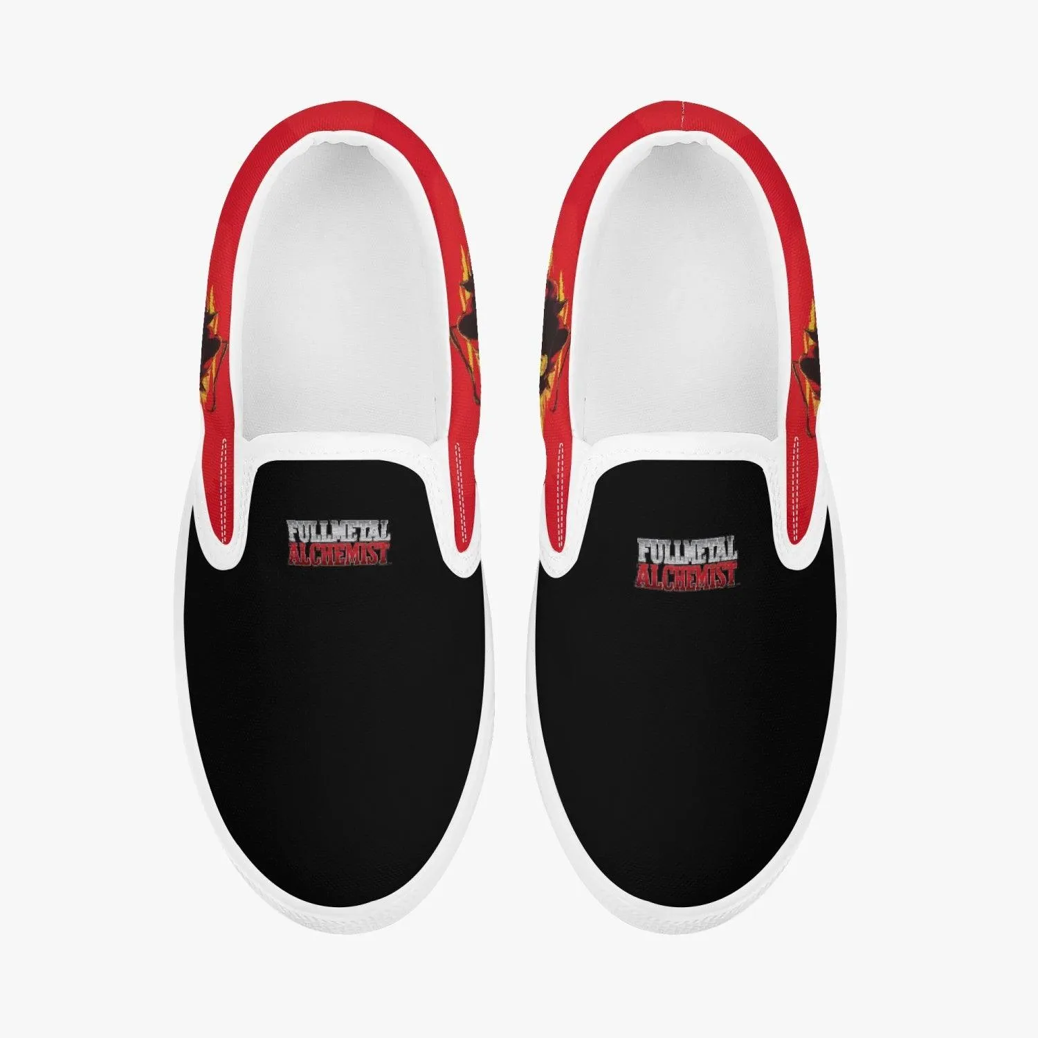 Fullmetal Alchemist Edward Kids Slip Ons Anime Shoes