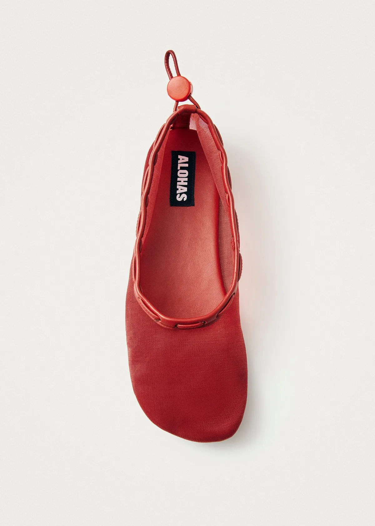 Gill Mesh Red Ballet Flats