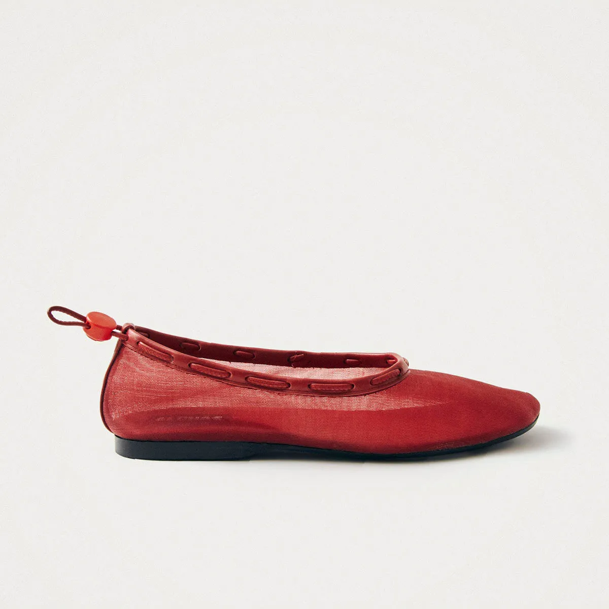 Gill Mesh Red Ballet Flats