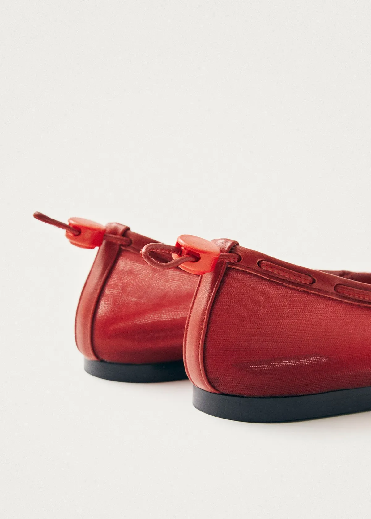 Gill Mesh Red Ballet Flats