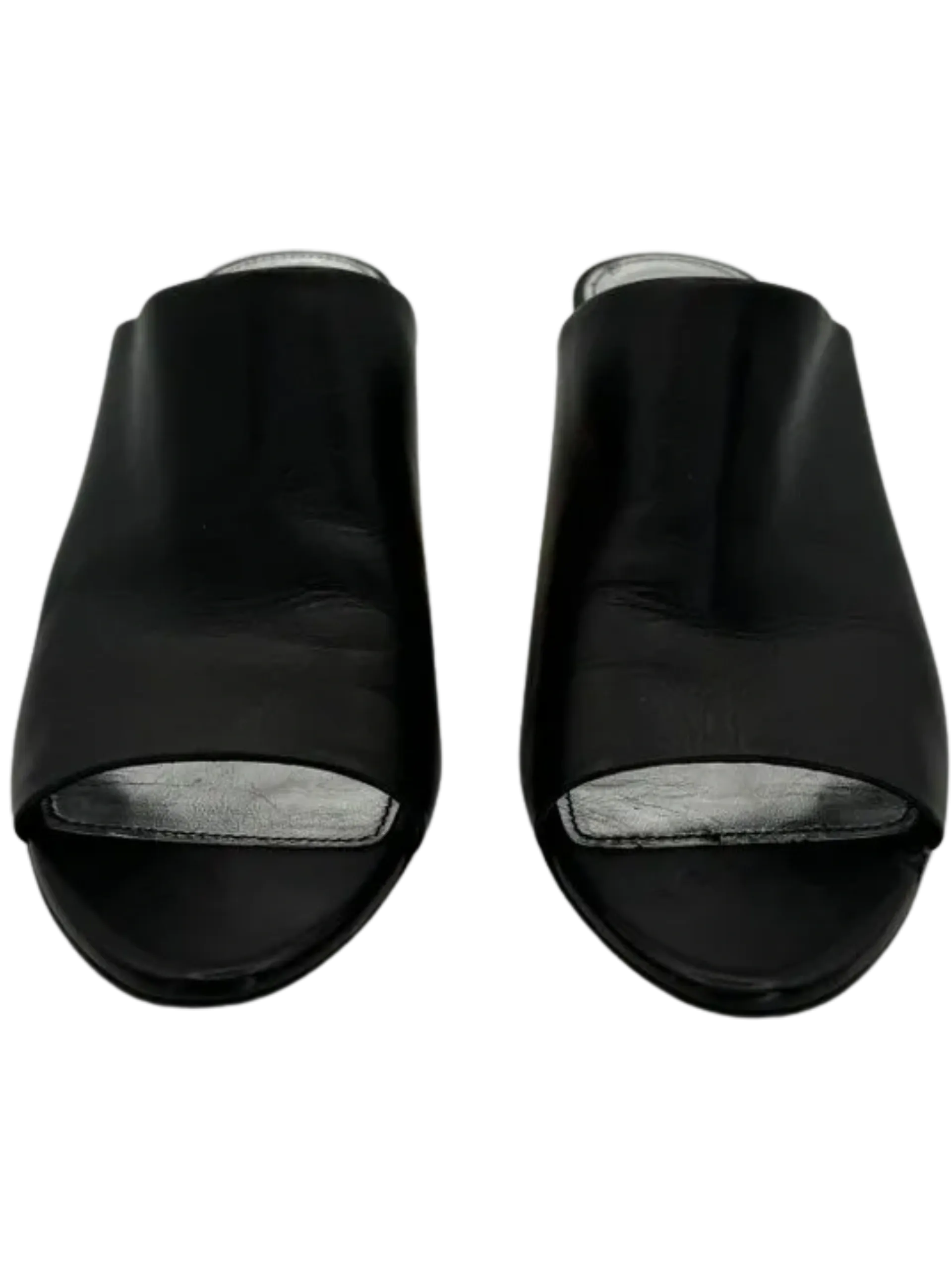 Givenchy Logo-Heel Leather Mules