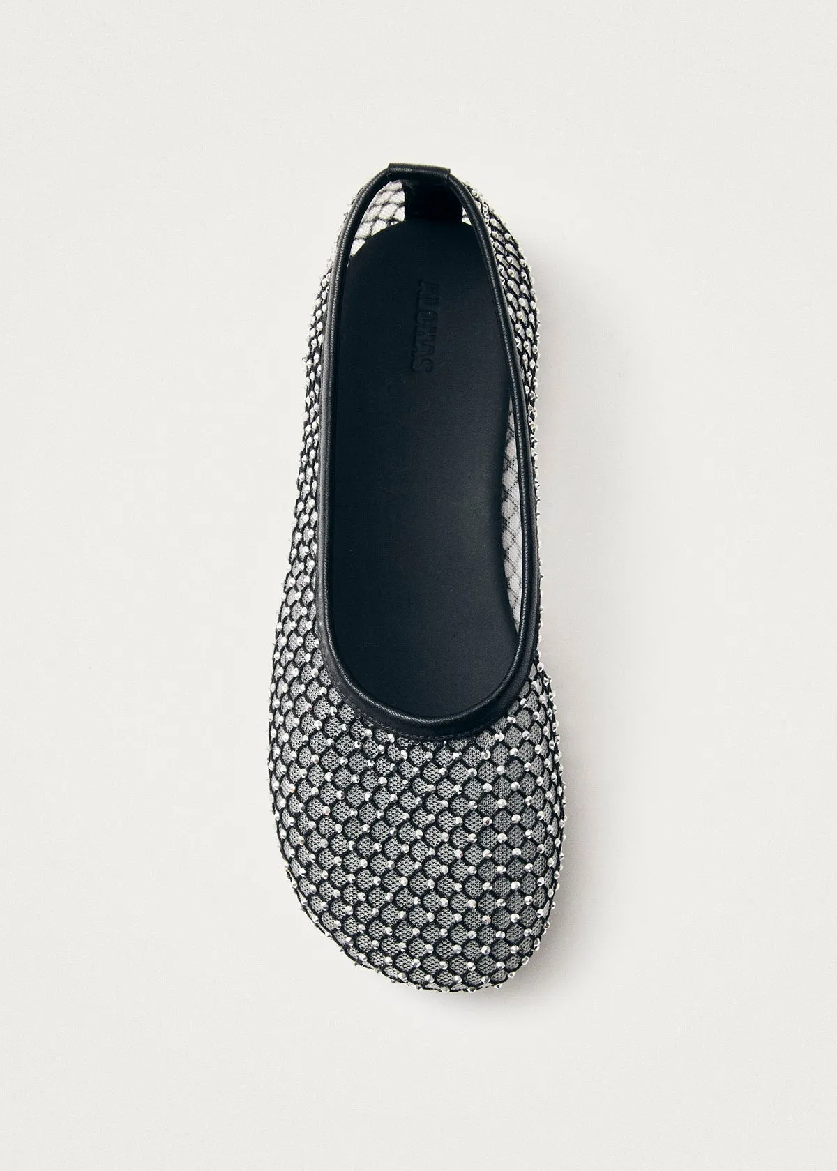 Lorain Mesh Glow Black Ballet Flats
