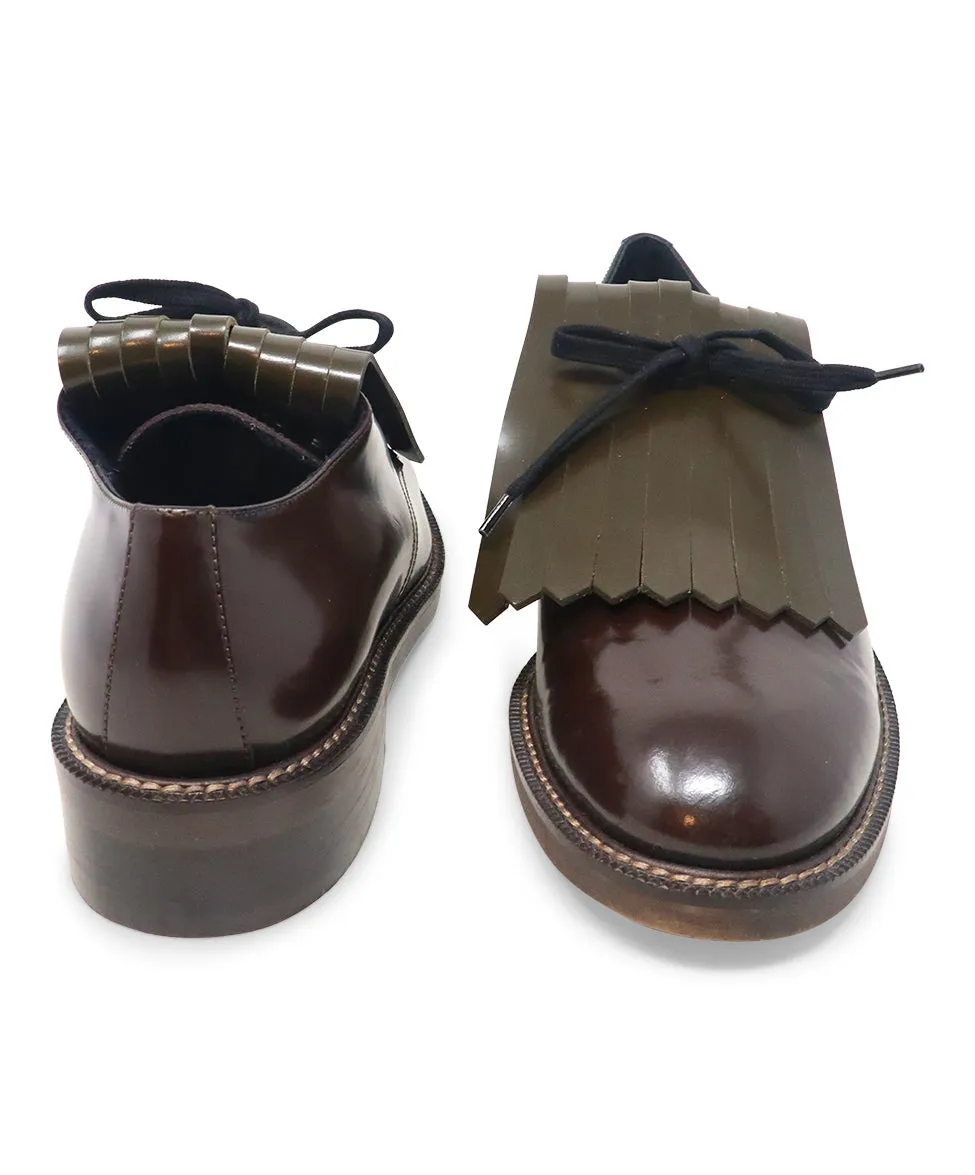 Marni Brown & Green Leather Oxfords sz 10
