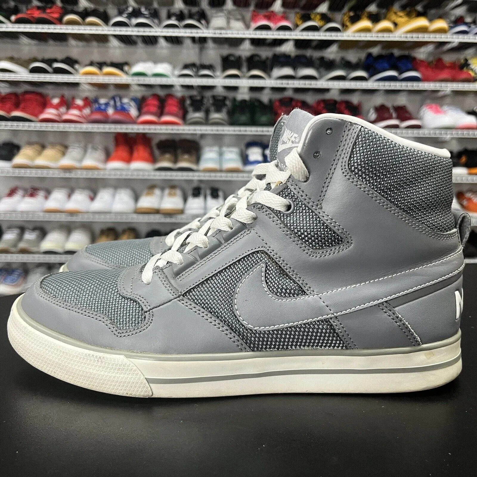 Nike Delta Force Men's Gray Leather High Top Athletic Sneakers Shoes Size 9