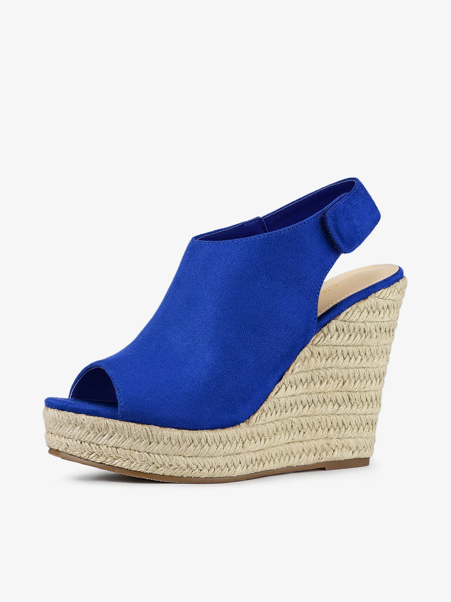 Open Toe Espadrille Platform Wedge Heel Slingback Sandals