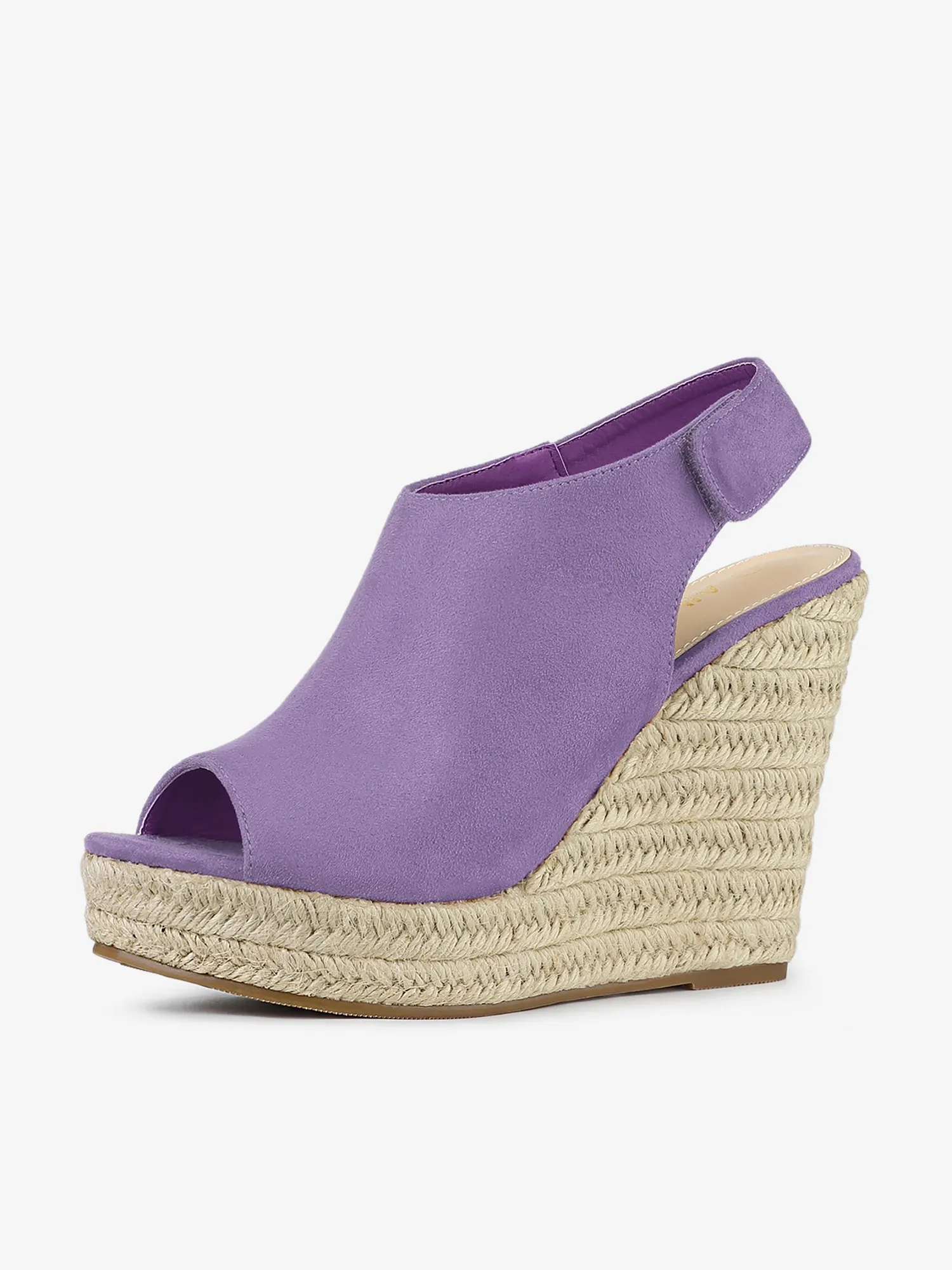 Open Toe Espadrille Platform Wedge Heel Slingback Sandals