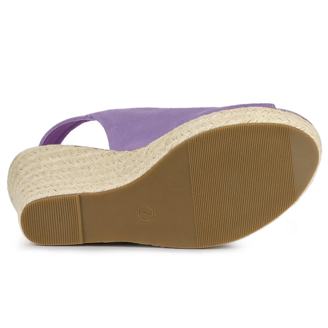Open Toe Espadrille Platform Wedge Heel Slingback Sandals
