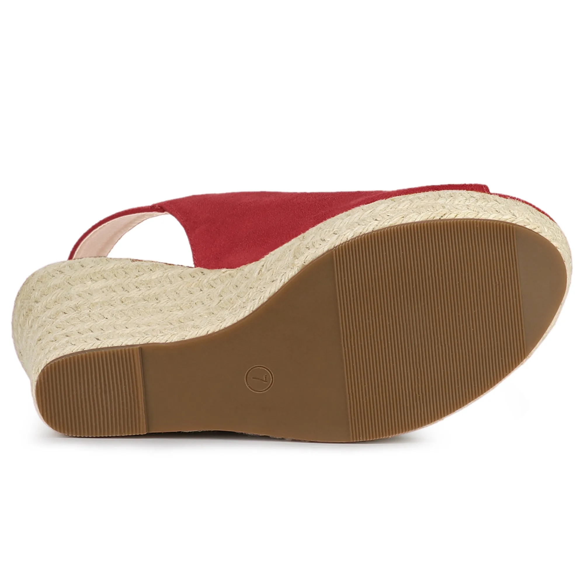 Open Toe Espadrille Platform Wedge Heel Slingback Sandals