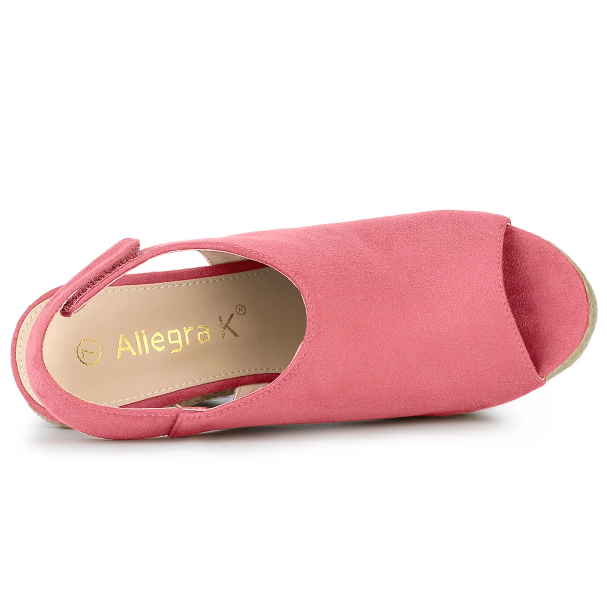 Open Toe Espadrille Platform Wedge Heel Slingback Sandals