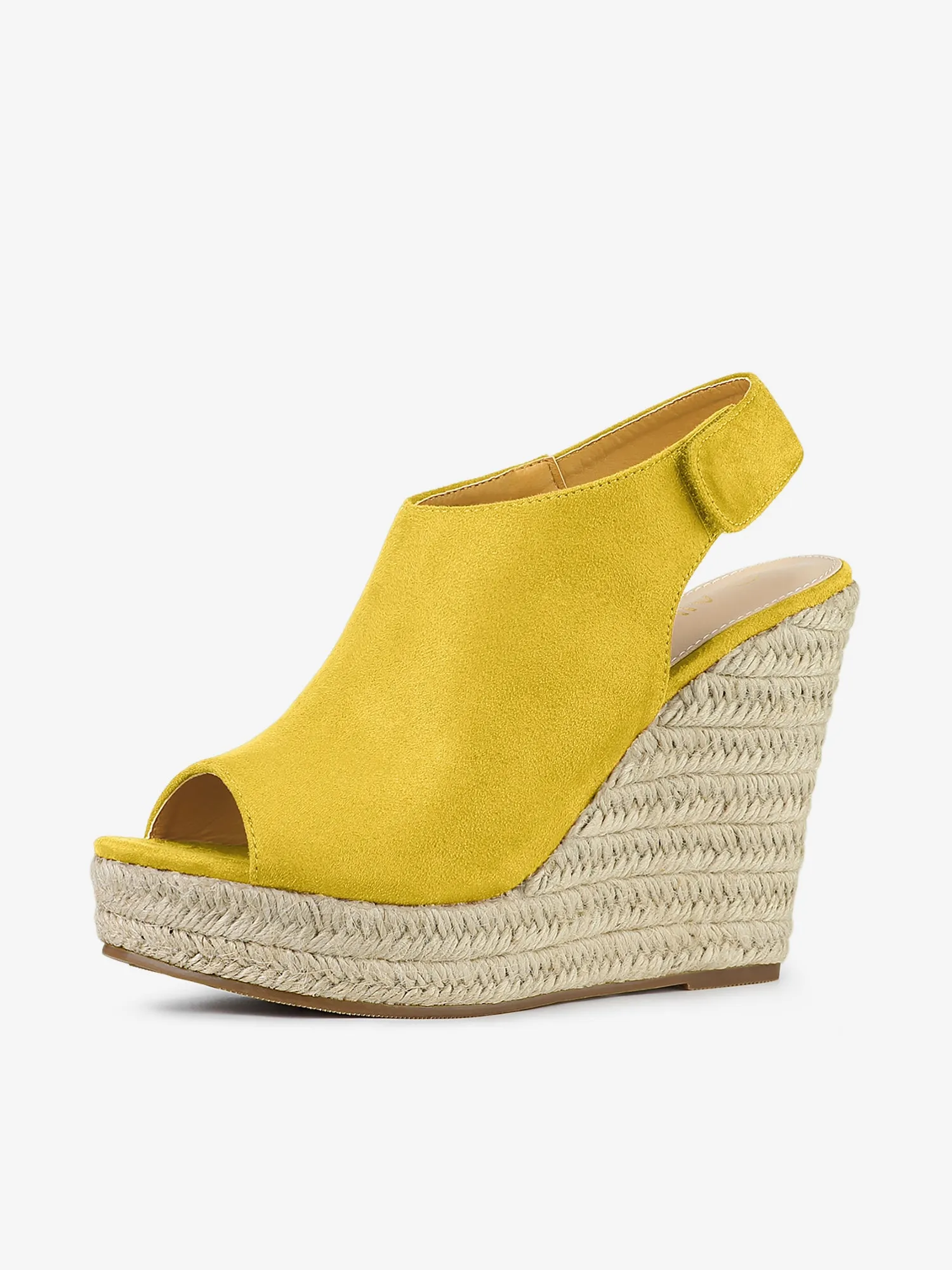 Open Toe Espadrille Platform Wedge Heel Slingback Sandals
