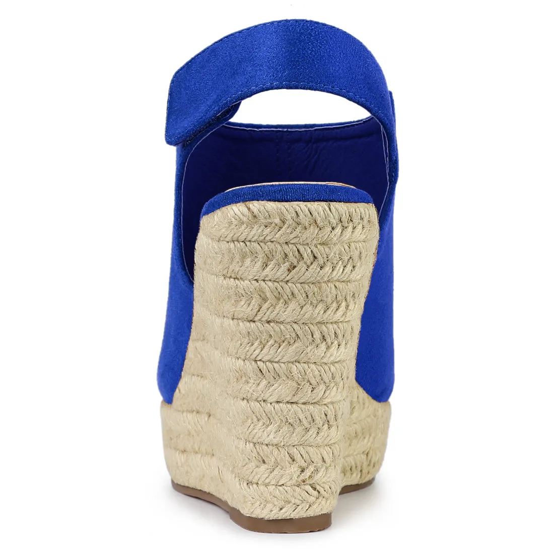 Open Toe Espadrille Platform Wedge Heel Slingback Sandals