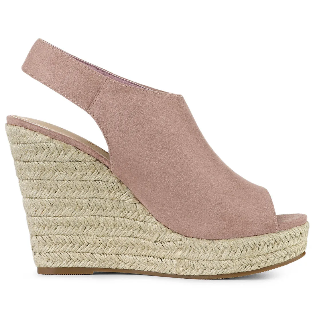 Open Toe Espadrille Platform Wedge Heel Slingback Sandals