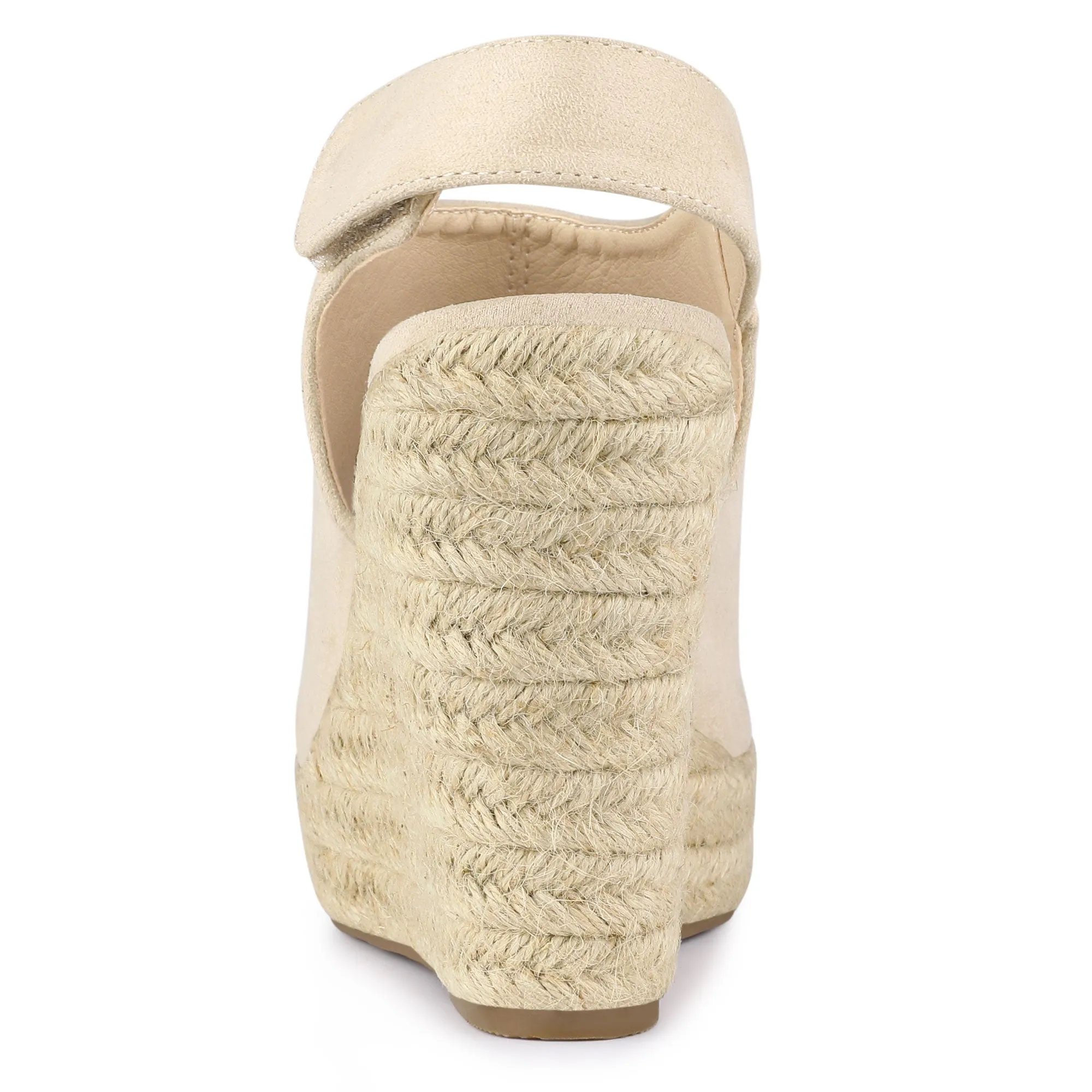 Open Toe Espadrille Platform Wedge Heel Slingback Sandals