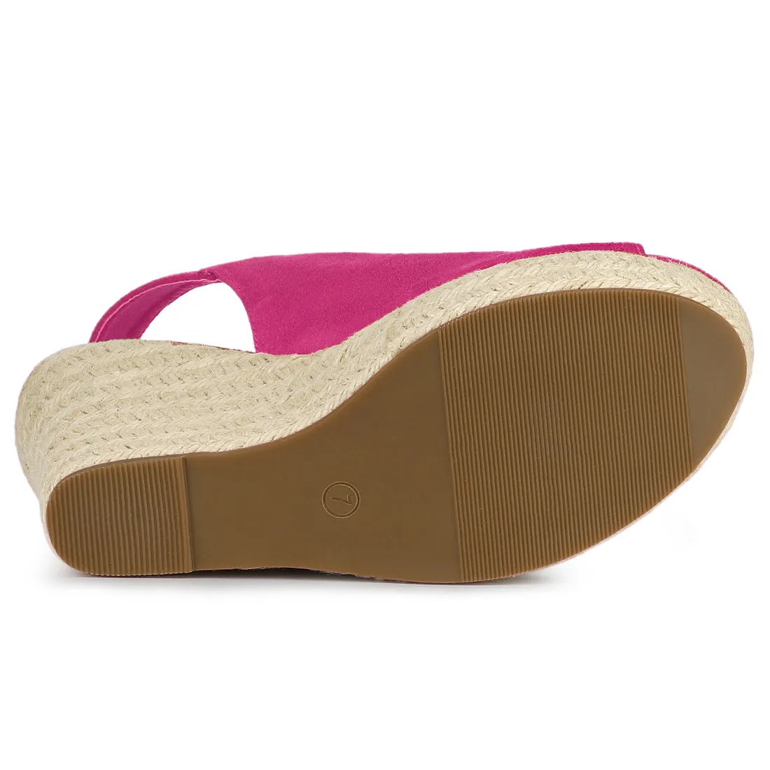 Open Toe Espadrille Platform Wedge Heel Slingback Sandals