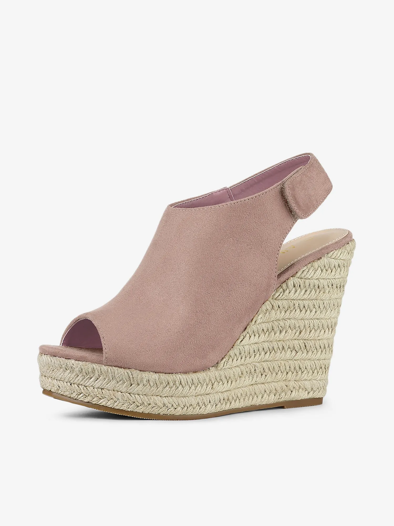 Open Toe Espadrille Platform Wedge Heel Slingback Sandals