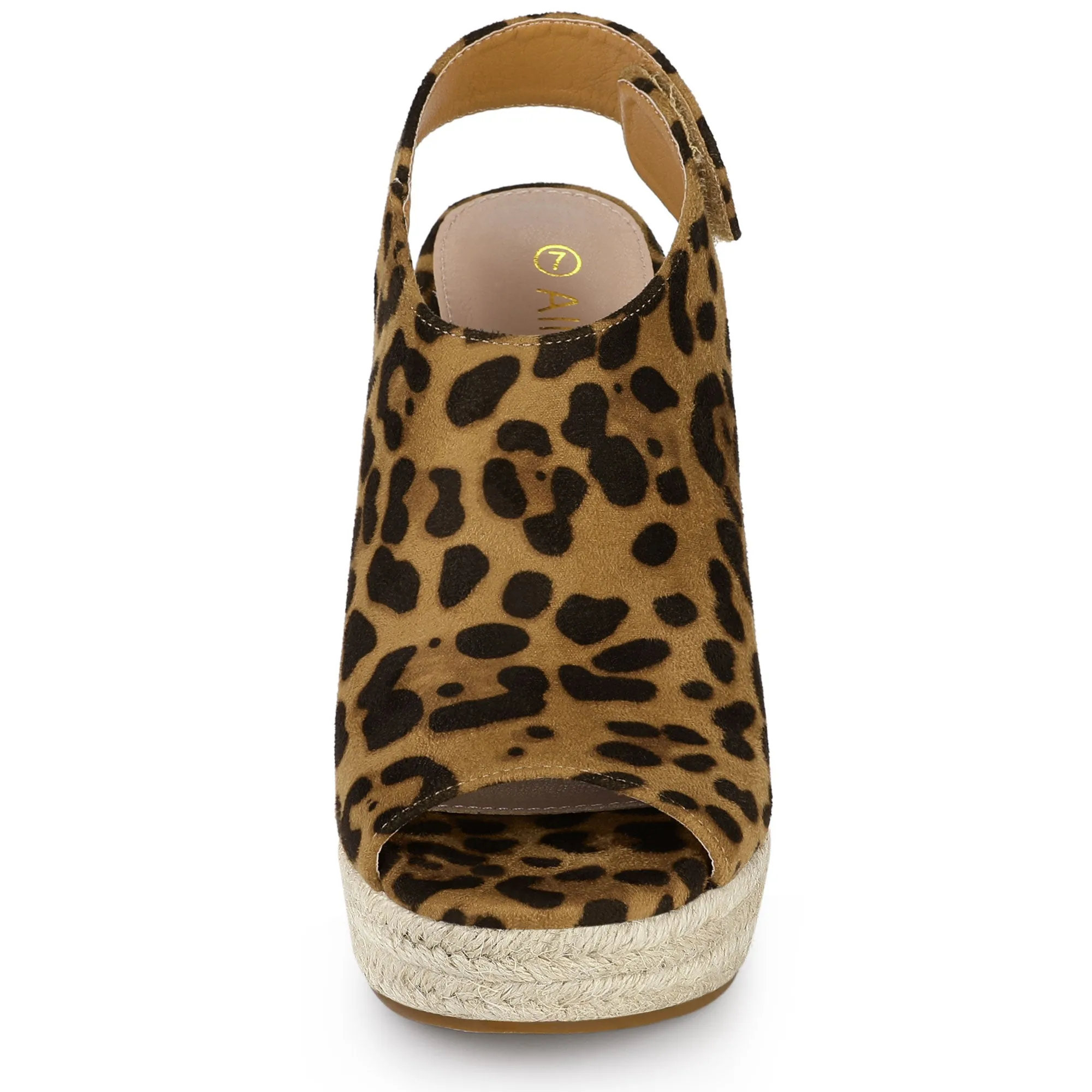 Open Toe Espadrille Platform Wedge Heel Slingback Sandals