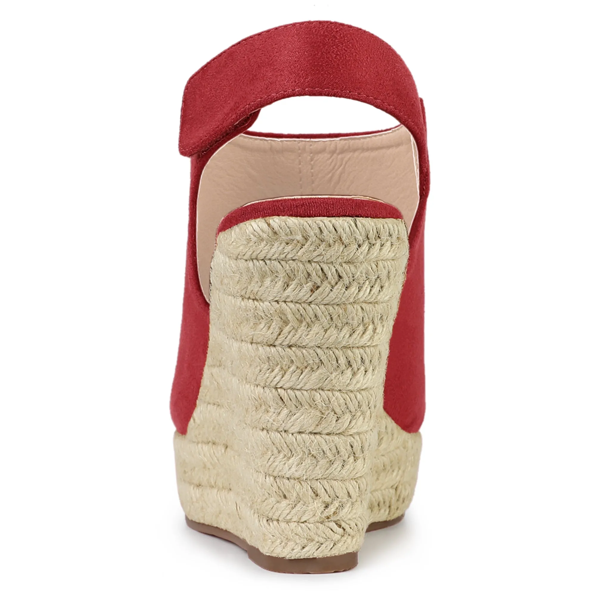 Open Toe Espadrille Platform Wedge Heel Slingback Sandals