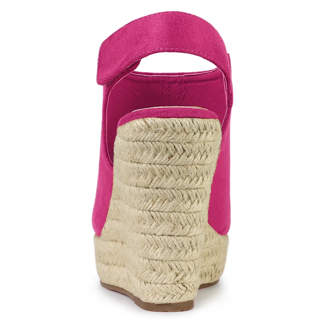 Open Toe Espadrille Platform Wedge Heel Slingback Sandals
