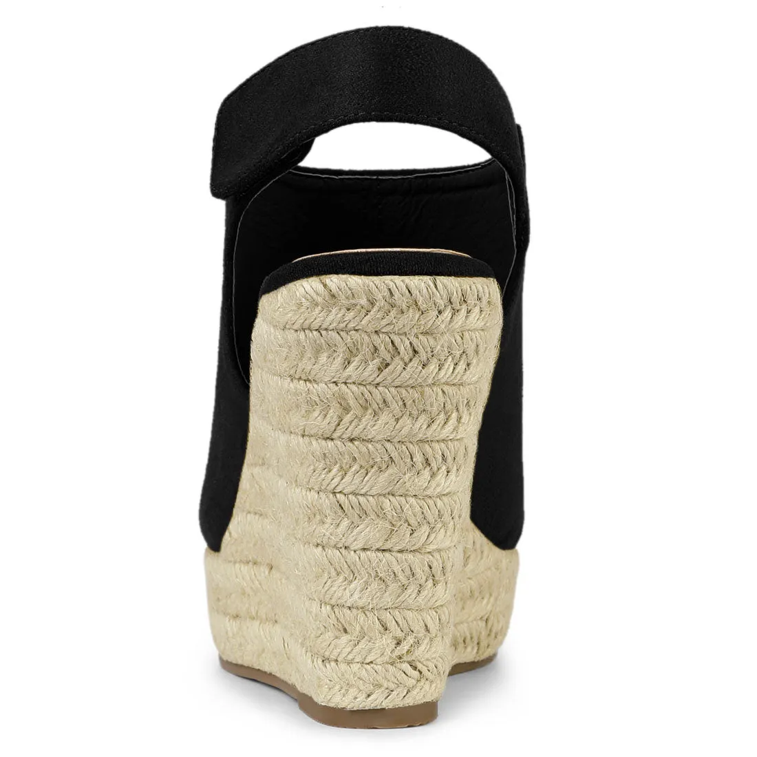 Open Toe Espadrille Platform Wedge Heel Slingback Sandals