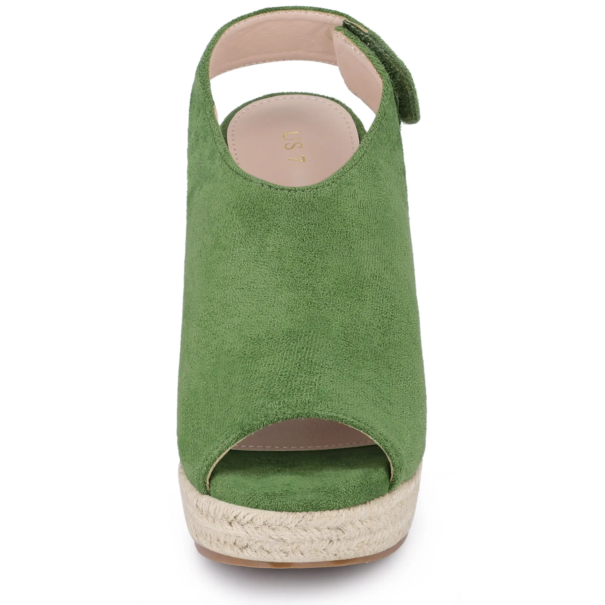 Open Toe Espadrille Platform Wedge Heel Slingback Sandals