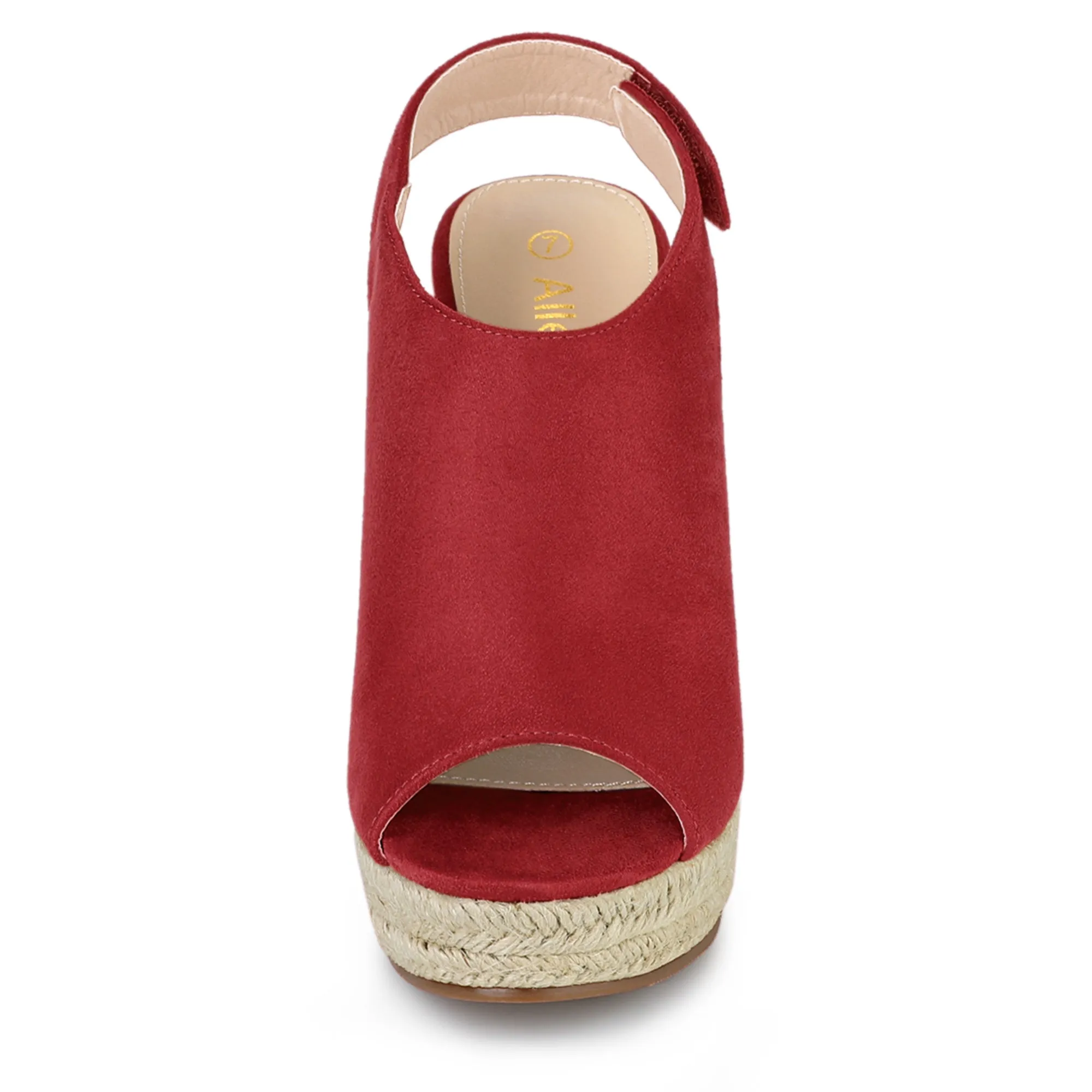 Open Toe Espadrille Platform Wedge Heel Slingback Sandals