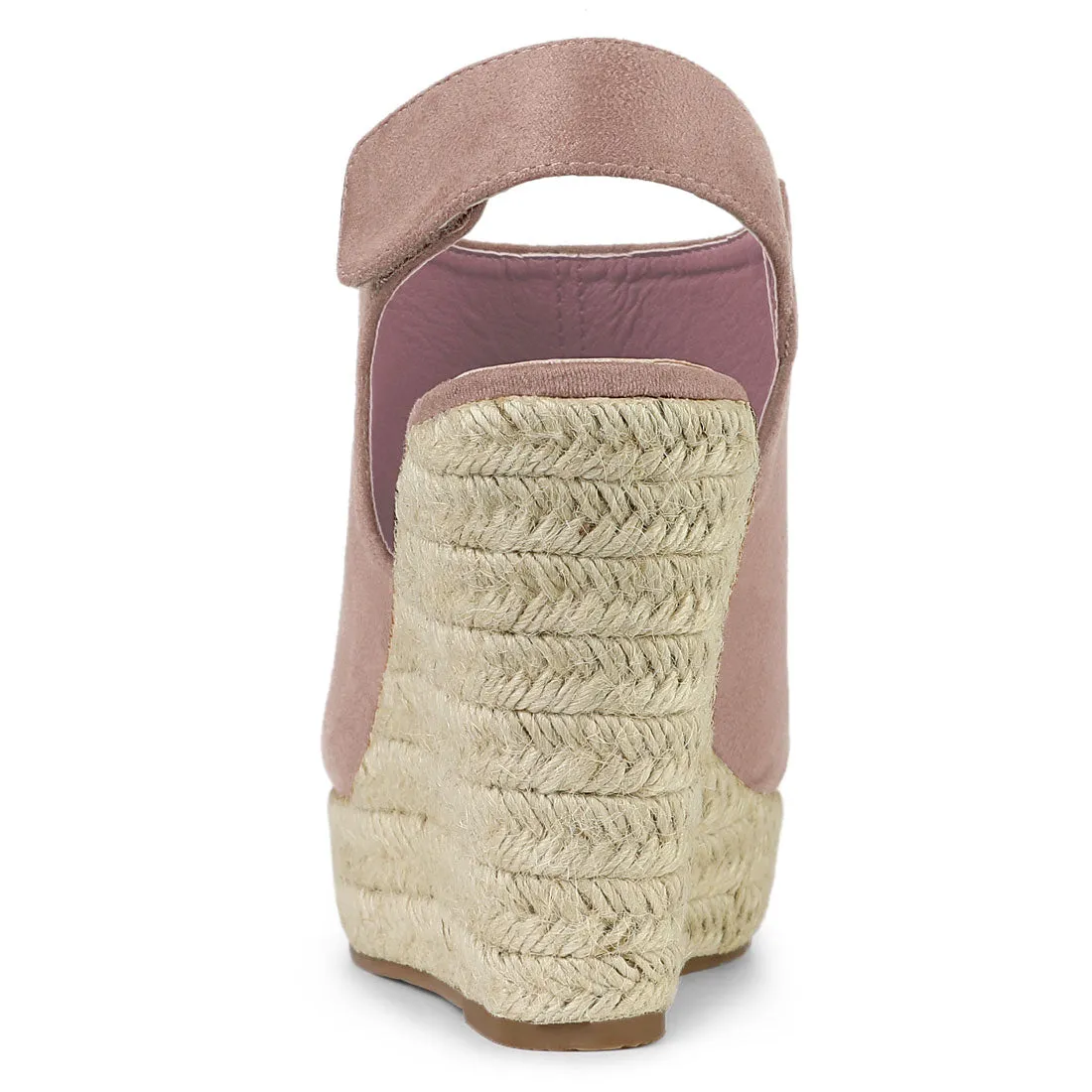 Open Toe Espadrille Platform Wedge Heel Slingback Sandals