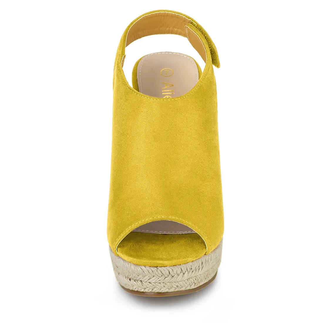 Open Toe Espadrille Platform Wedge Heel Slingback Sandals
