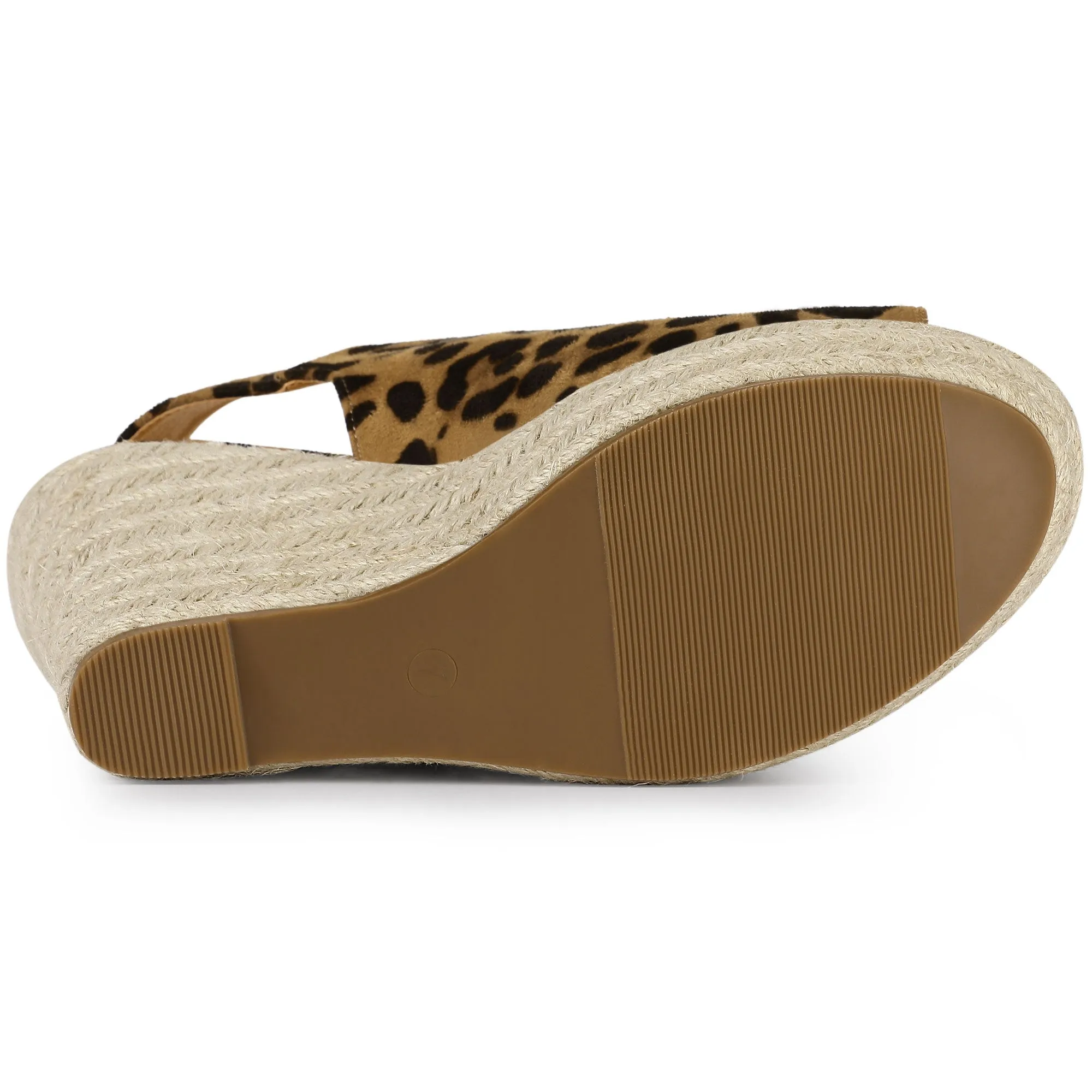 Open Toe Espadrille Platform Wedge Heel Slingback Sandals