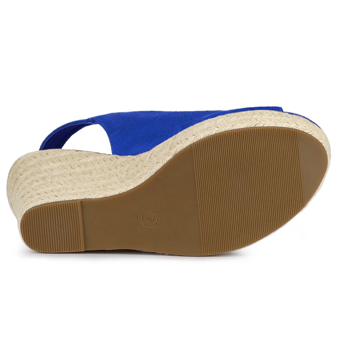 Open Toe Espadrille Platform Wedge Heel Slingback Sandals