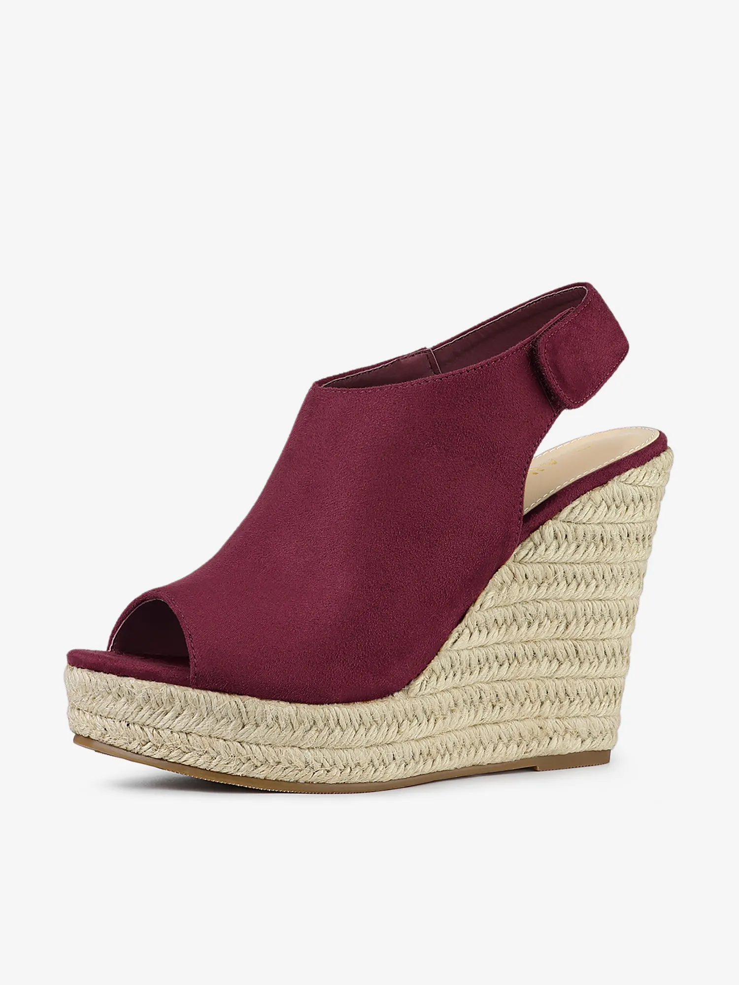 Open Toe Espadrille Platform Wedge Heel Slingback Sandals