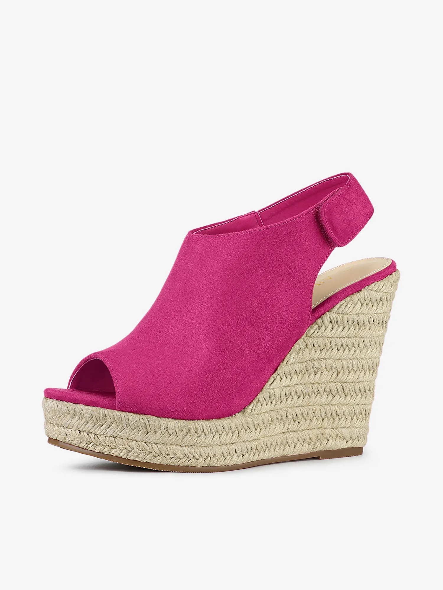 Open Toe Espadrille Platform Wedge Heel Slingback Sandals