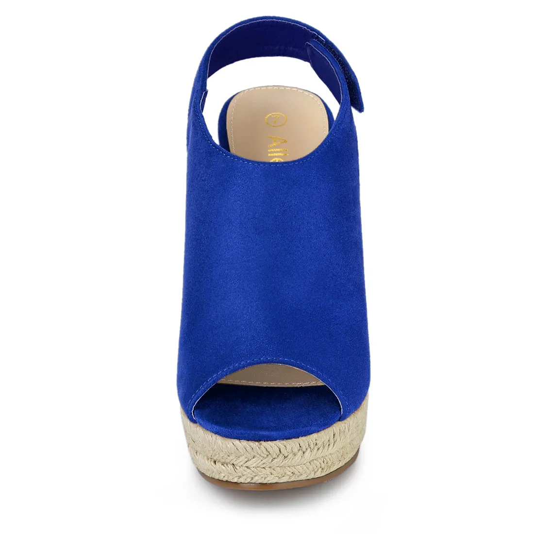 Open Toe Espadrille Platform Wedge Heel Slingback Sandals