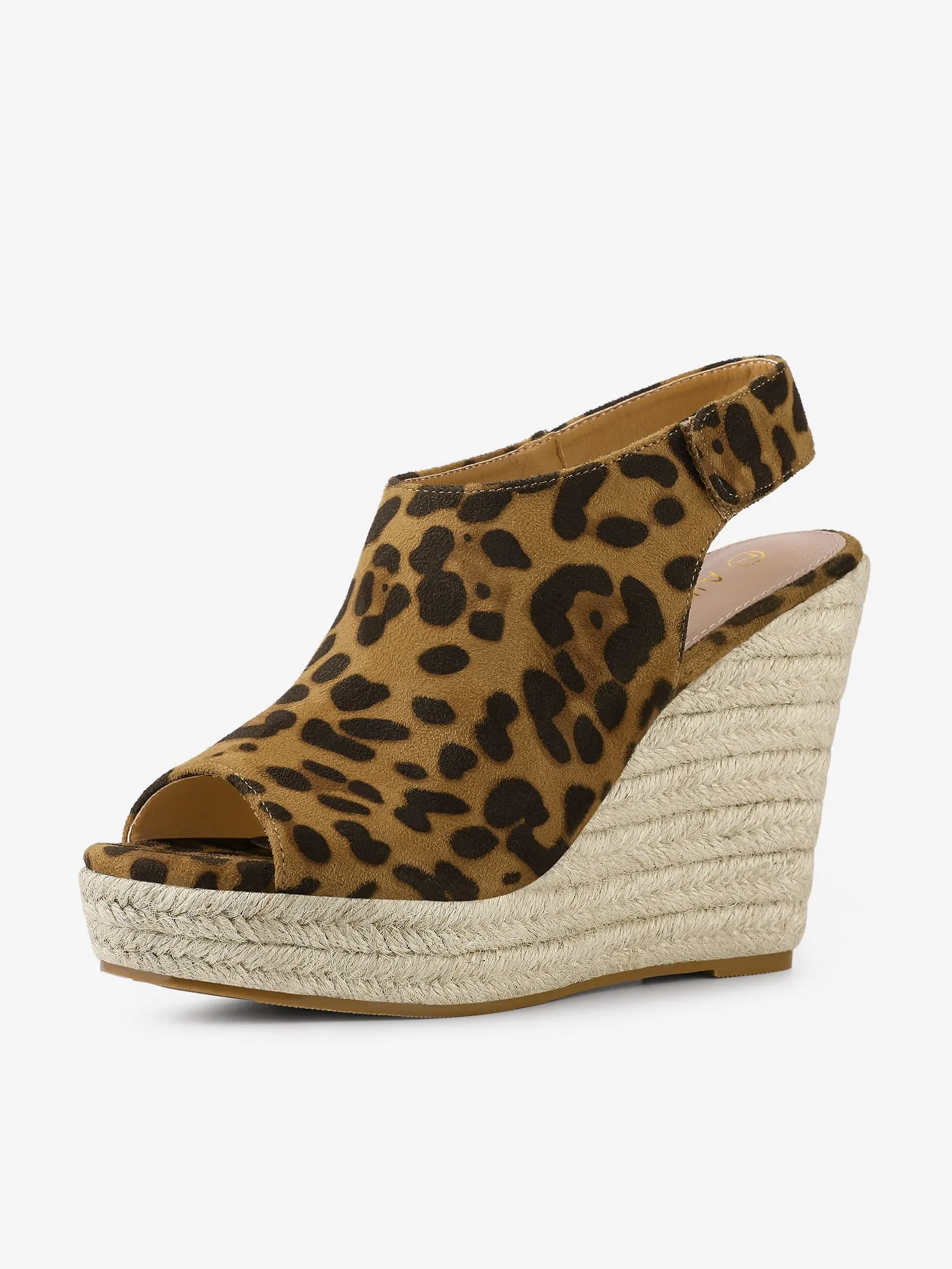 Open Toe Espadrille Platform Wedge Heel Slingback Sandals