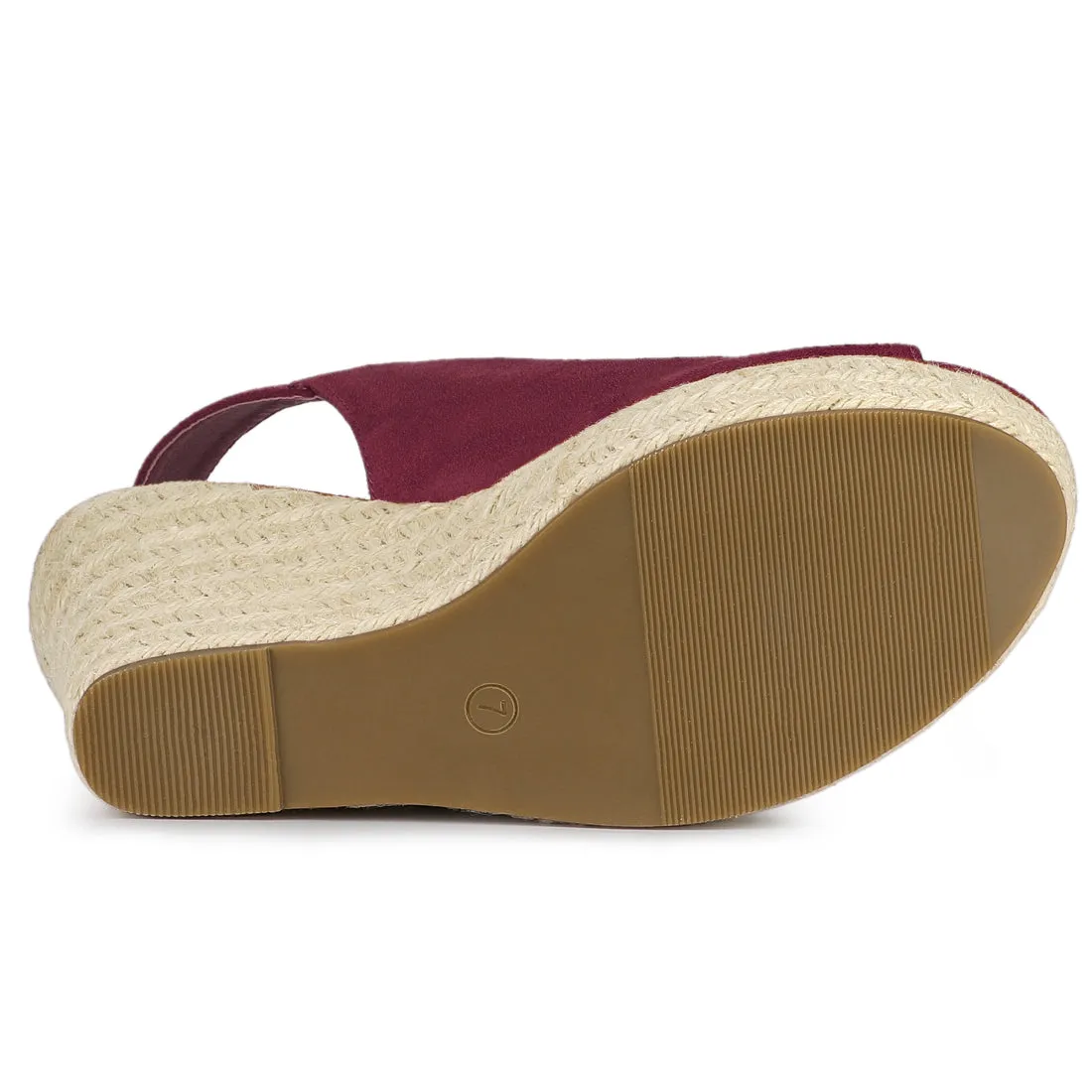 Open Toe Espadrille Platform Wedge Heel Slingback Sandals