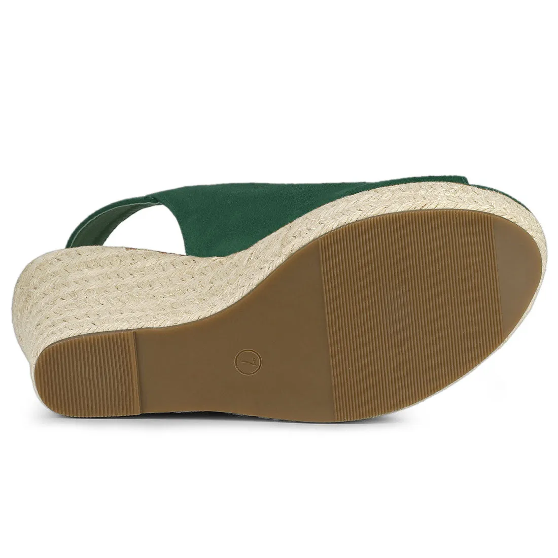 Open Toe Espadrille Platform Wedge Heel Slingback Sandals
