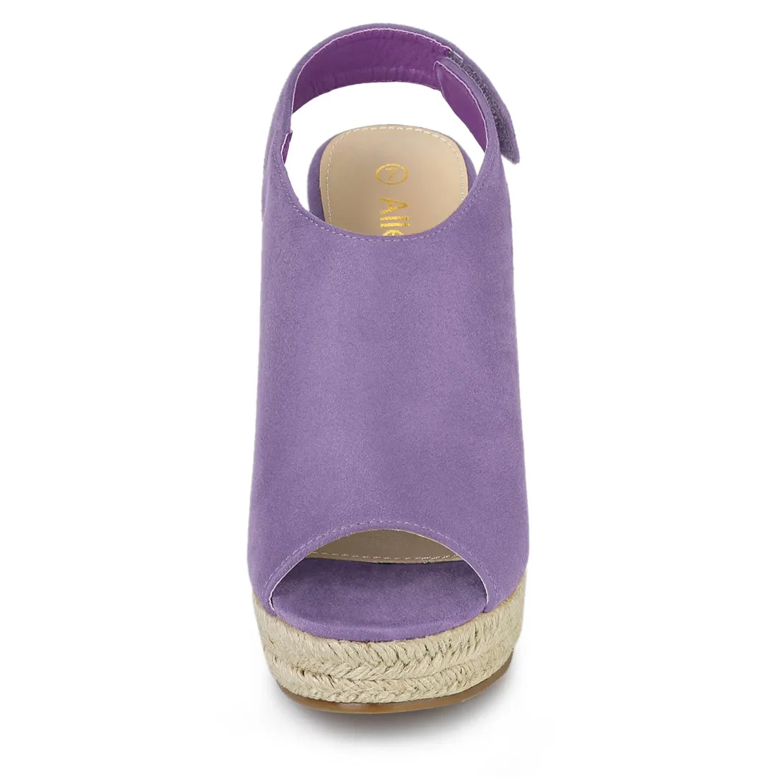 Open Toe Espadrille Platform Wedge Heel Slingback Sandals