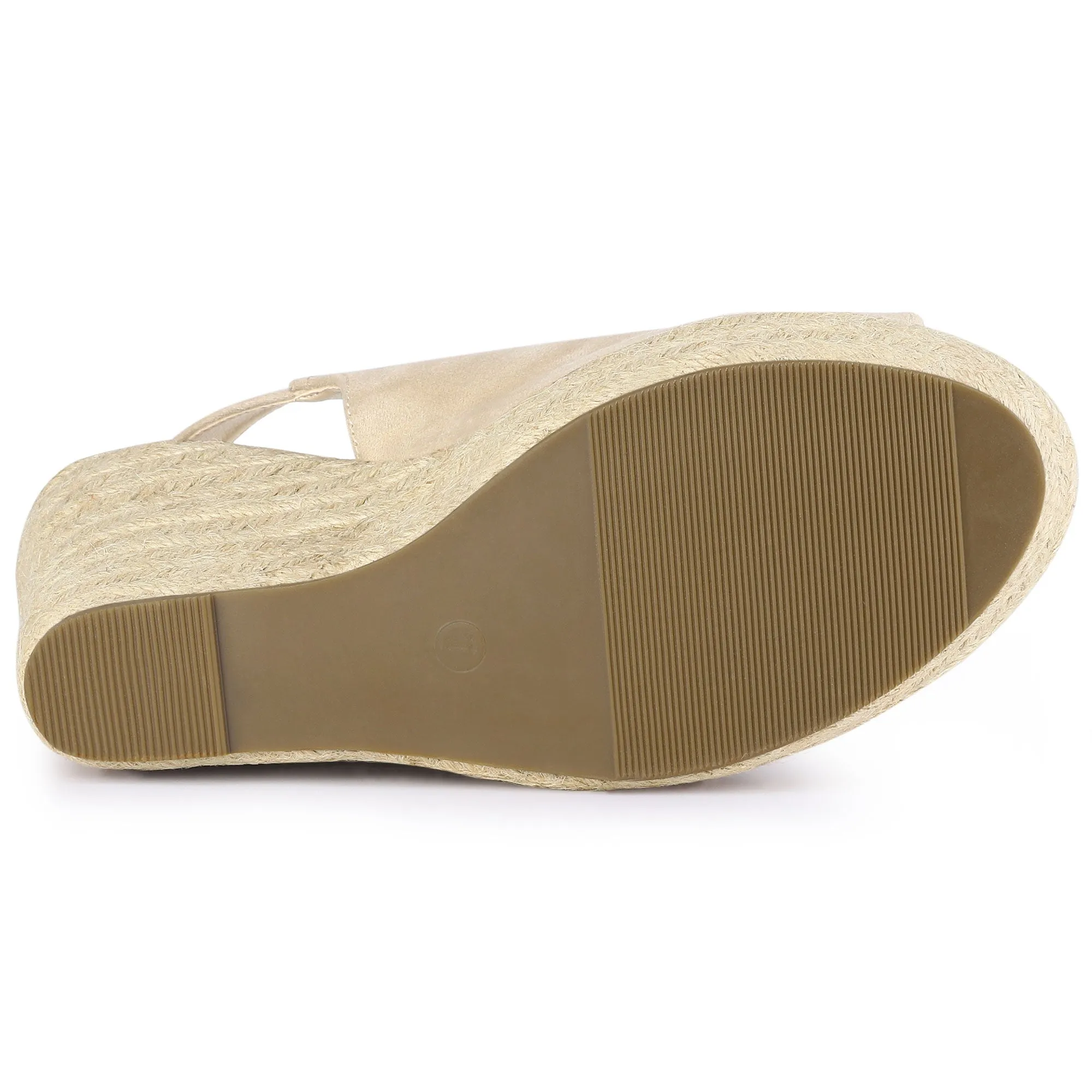 Open Toe Espadrille Platform Wedge Heel Slingback Sandals