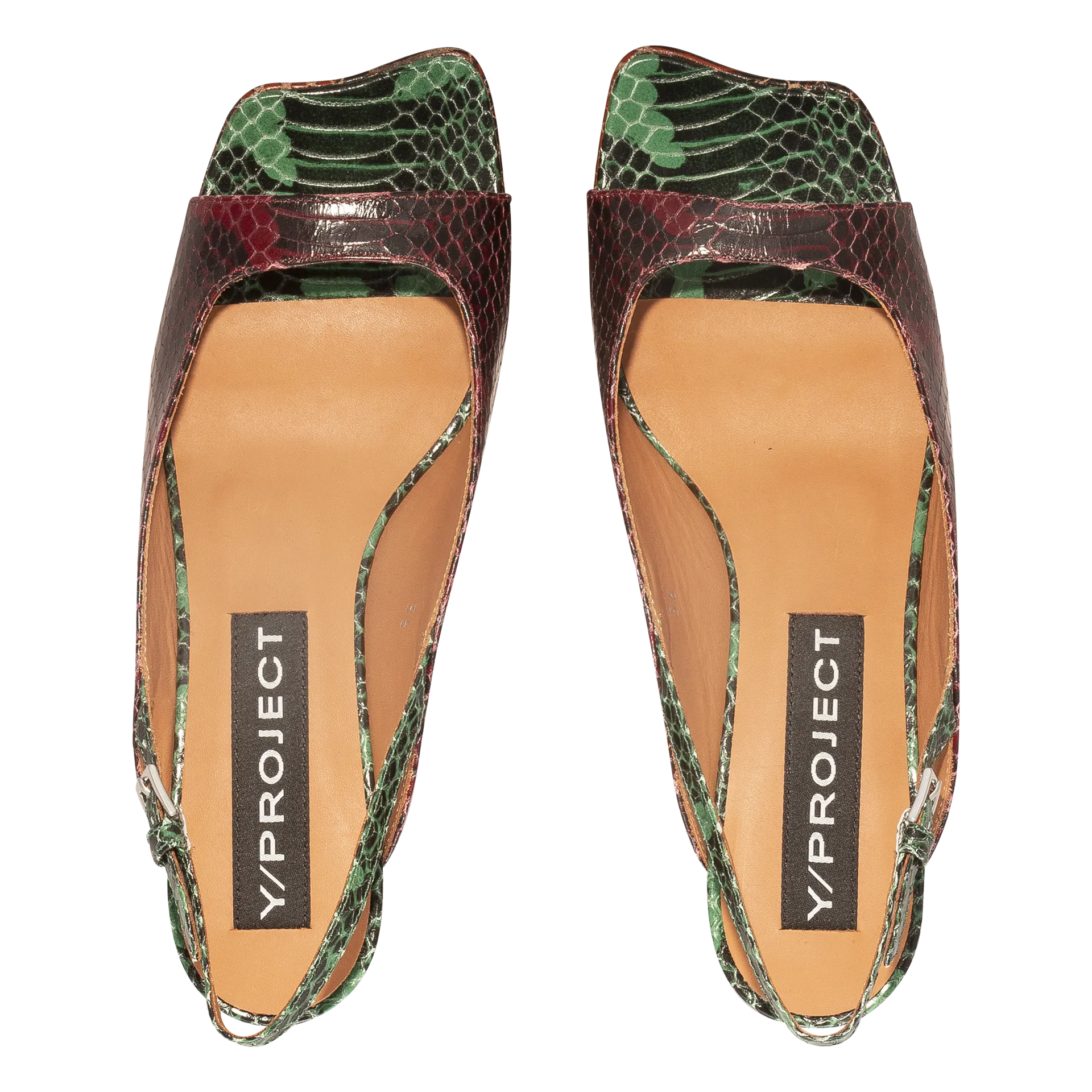 Open Toe Mule — Burgundy