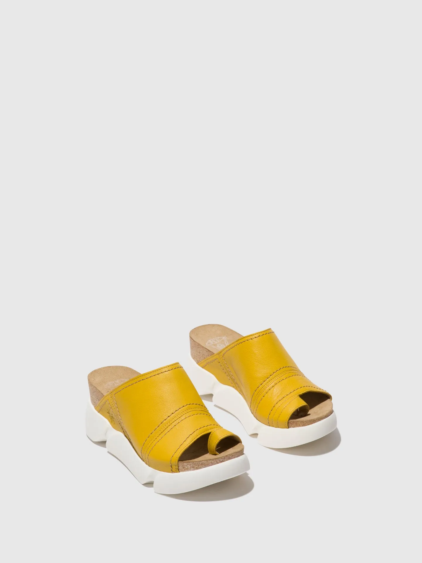 Open Toe Mules SIVE866FLY BRIGHT YELLOW
