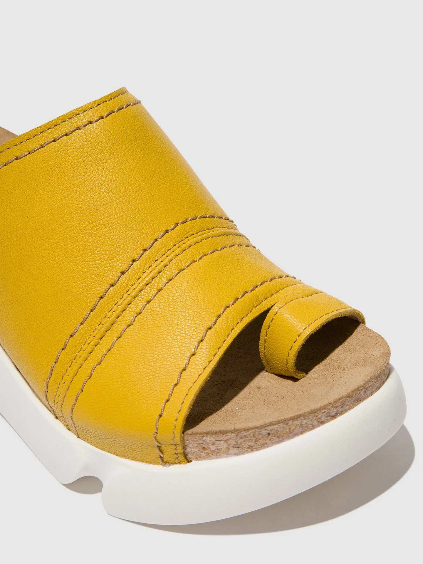 Open Toe Mules SIVE866FLY BRIGHT YELLOW