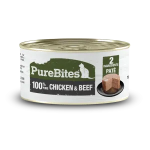 PureBites 100% Pure Chicken & Beef Pate Cat Treat