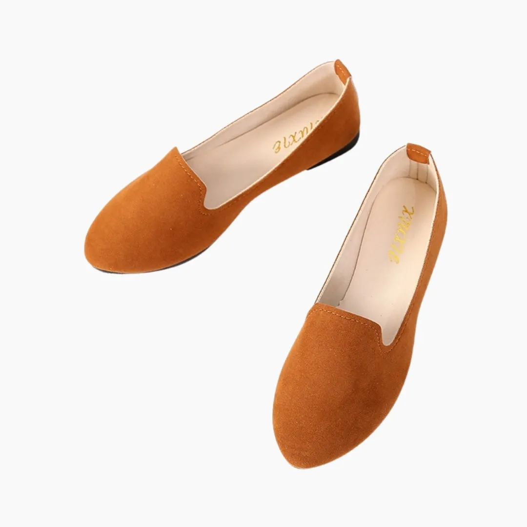 Round-Toe, Slip-On : Ballet Flats