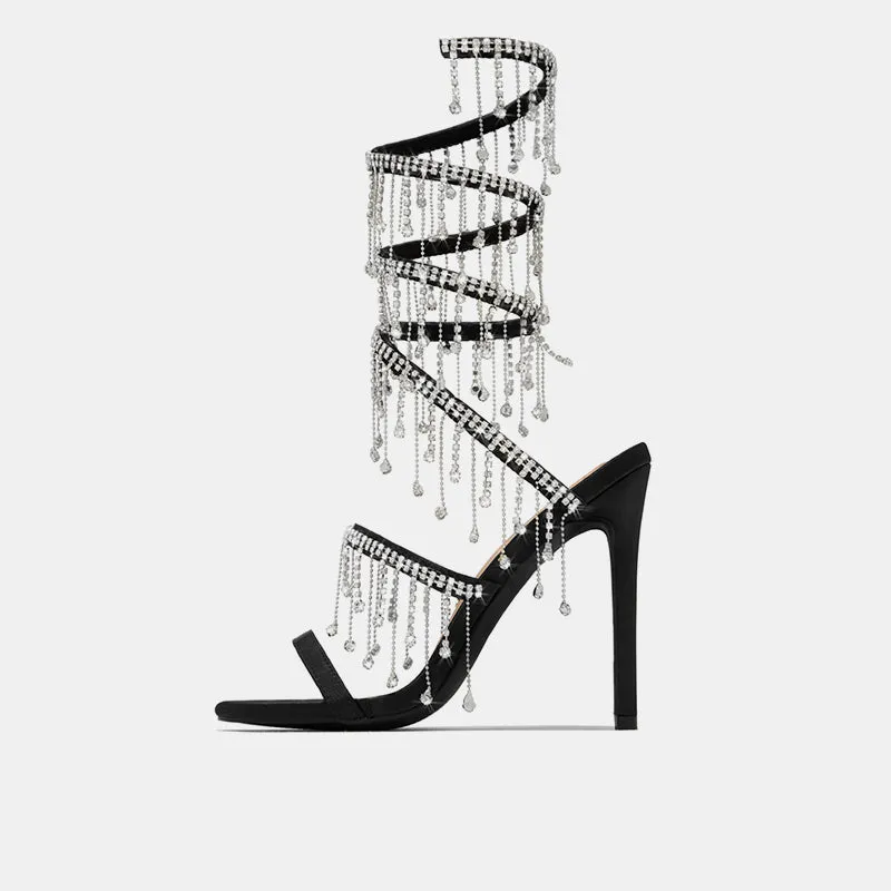 Rylee Strappy Rhinestone Sandals